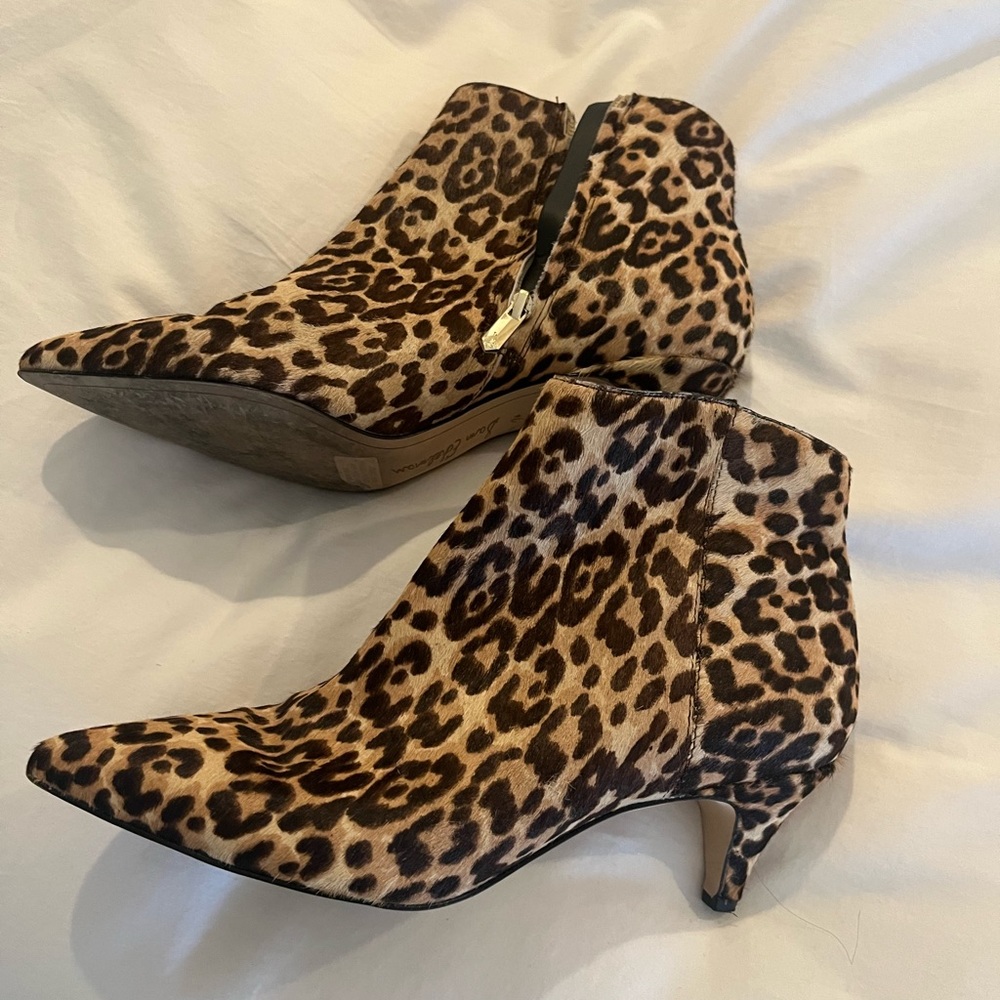 Sam Edelman Leopard Booties- size 7.5